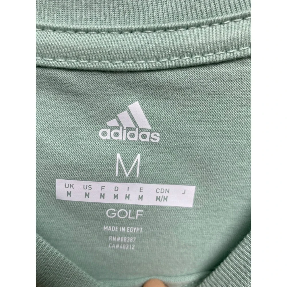 Adidas Golf Mens Sage Green Badge of Sport Graphic Logo T-Shirt Size M NWT